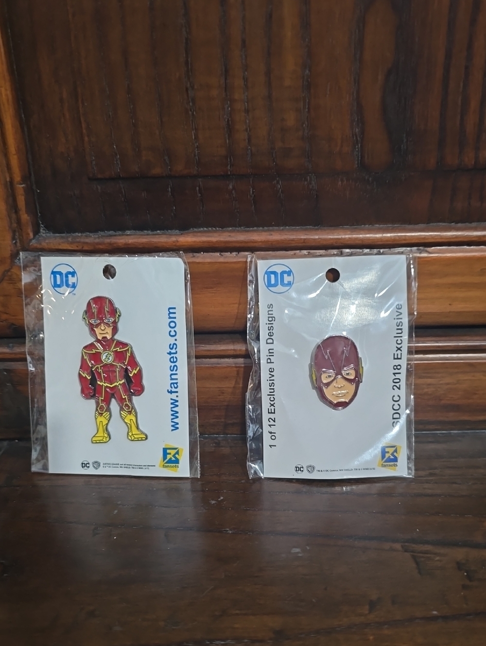 DC The Flash Enamel Pin Set - Red, Yellow